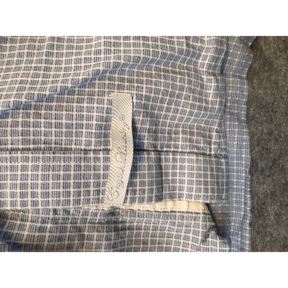 English Laundry Mens Blue White Micro Check Button Down Shirt 17.5 34/35 Stretch - Picture 5 of 9